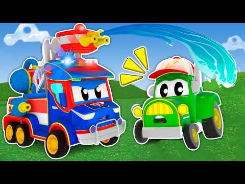 Truk Super menyelamatkan Traktor dari api