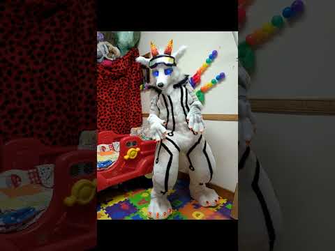 Nezerbe the Dire Wolf - Custom Fursuit w/ LED Lights #furry #fursuit