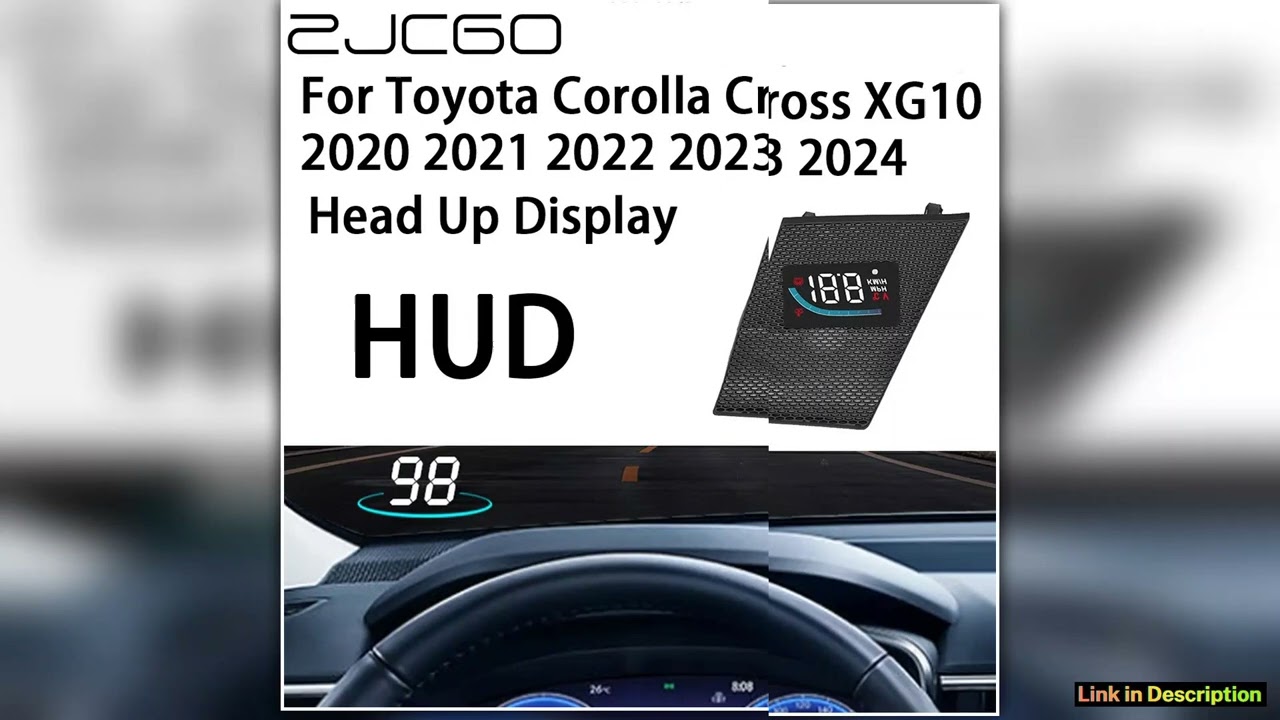 ZJCGO Auto HUD Car Projector Alarm Head Up Display Speedometer Windshield for Toyota Corolla Cross