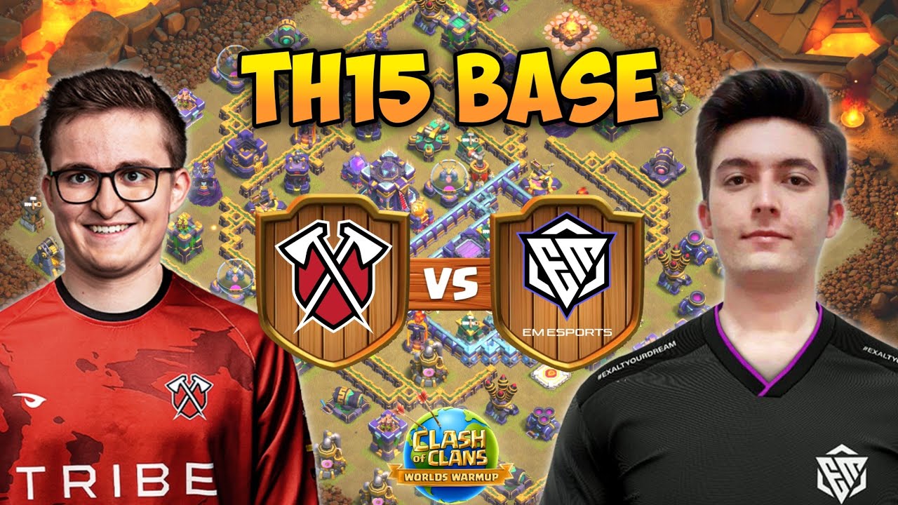 Tribe Gaming vs EM Esports Bases | Top 8 TH15 War Bases with Link