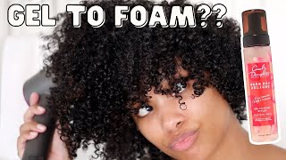 trying a GEL to FOAM mousse for a wash and go?! + cold weather natural hair routine