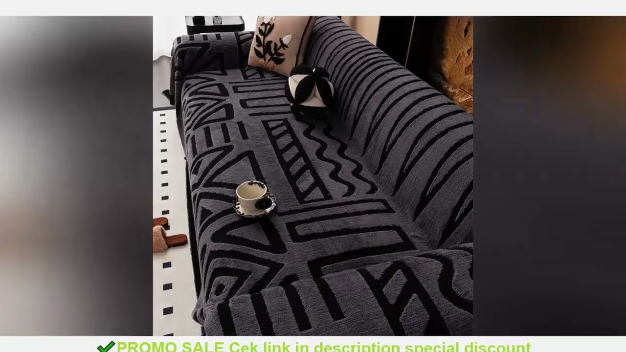 1pc New Bohemian Style Sofa Protector, Vintage Interlaced Comfortable Sofa Blanket, Suitable for Pet