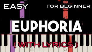 EUPHORIA ( LYRICS ) - BTS | SLOW & EASY PIANO Resimi