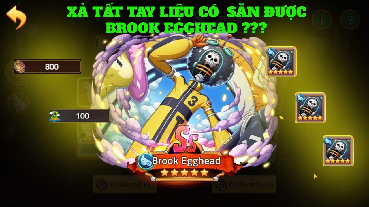 Huyền thoại hải tặc - Xả TẤT TAY tài nguyên săn BROOK EGGHEAD ???