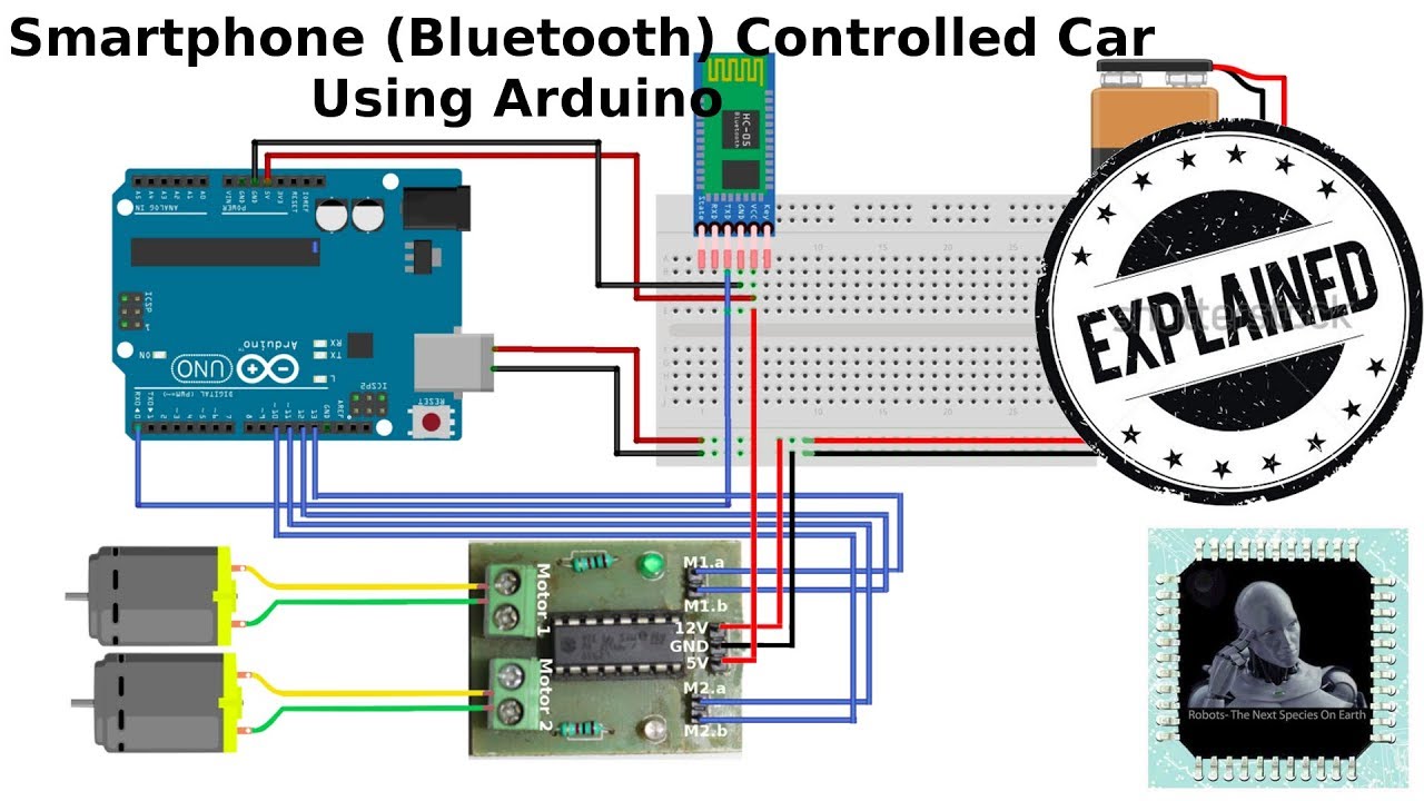 How to make Smartphone (Bluetooth) Controlled Car Using ...