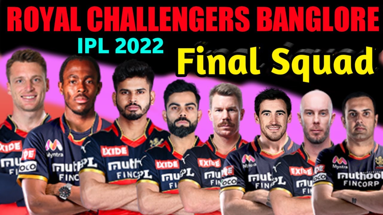 IPL 2022 Royal Challengers Banglore Full Squad | RCB Final Squad 2022 | RCB Players List 2022