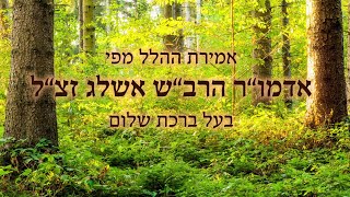 הלל מפי אדמו"ר הרב"ש זצ"ל | ניגון  הללו את ה' כל גוים מבעל הסולם