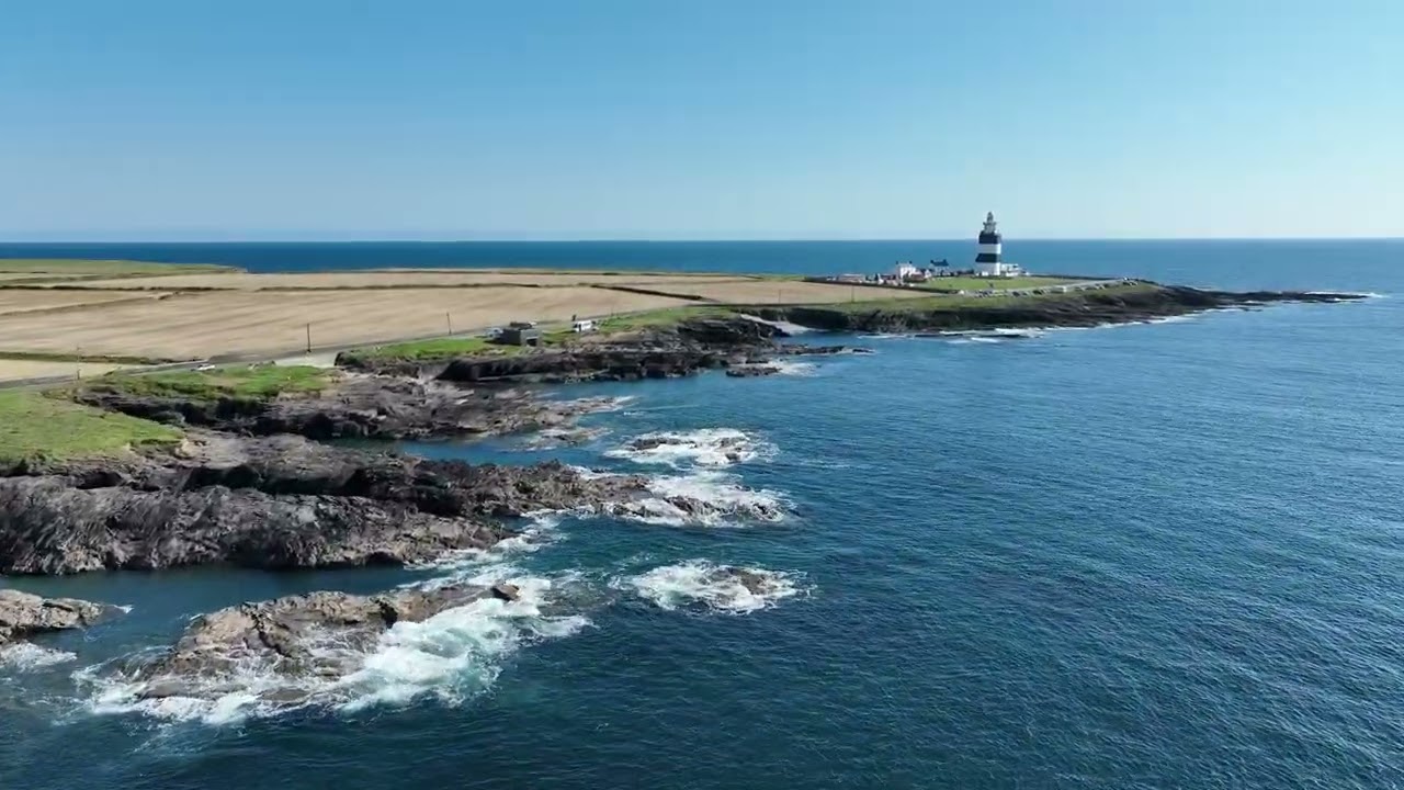 Dunmore East Coast and Hook Lighthouse, Waterford, DJI, Magic Island 🏝  🇮🇪