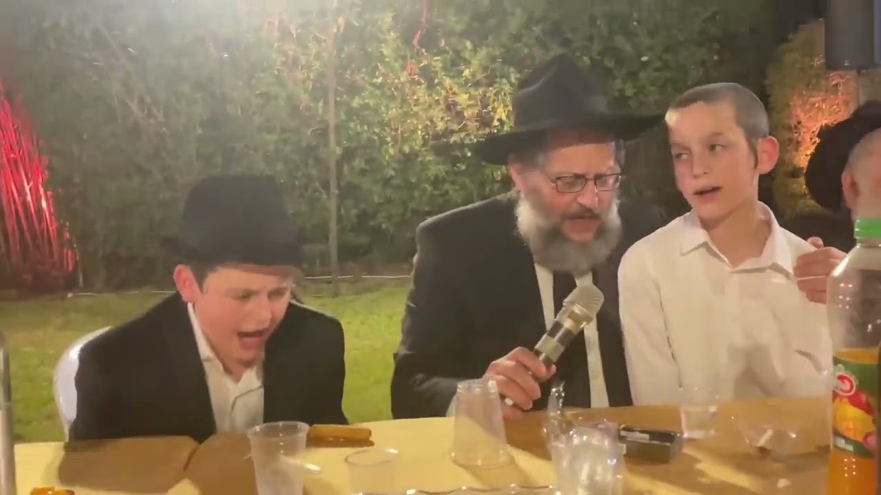 הרב אהרונוב הכהן שי' שר "מאיר'קע מיין זון" יחד עם נכדיו (ב) | Meirke Main Zun (2)