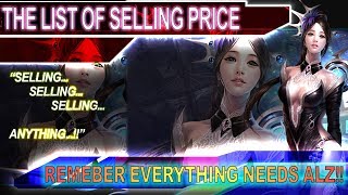 Cabal Online - List of Selling Price and the Calculator