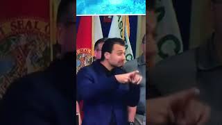Deaf translator for Hurricane irma warnings, So get out and get away.