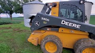 Getting ready to tear the grain bins down