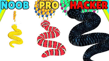 NOOB vs PRO vs HACKER in SnakeMaster 3D