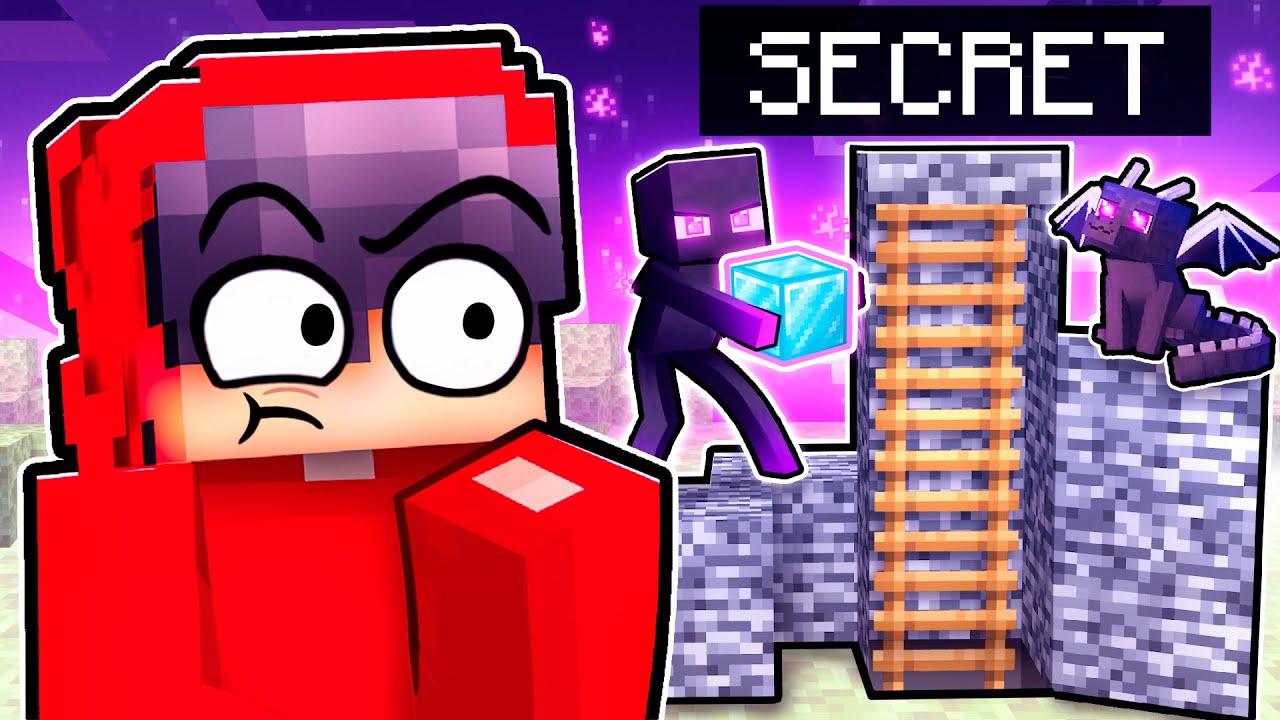 My Enderman's SECRET Base In Minecraft!