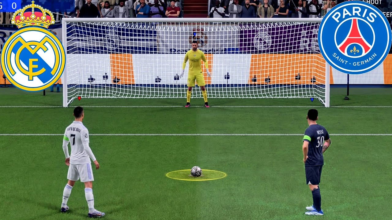 FIFA 23 | Real Madrid vs PSG | Ronaldo vs Messi - Penalty Shootout ...