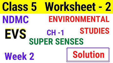 NDMC Class 5 EVS worksheet 2 solution Week 2 (15/04/2021) || worksheet 2 Class 5th evs
