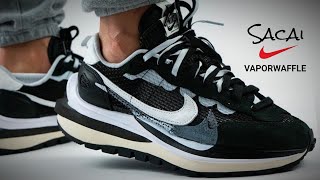 SACAI x NIKE Vaporwaffle BLACK 2020 | ON FEET, PRICE + RELEASE INFO #sacai  - YouTube