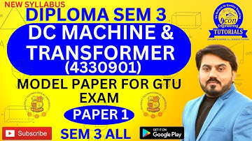 DC MACHINE & TRANSFORMER (DCMT)(4330901) IMP MODEL PAPER || DIPLOMA SEM 3 ELECTRICAL IMP ||#gtuimp
