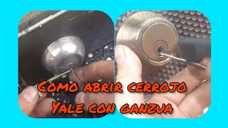 curso Cerrajeria gratis: como abrir cerrojo yale con ganzua