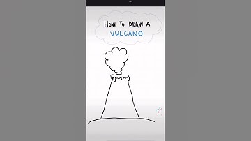 How to #draw a #volcano #doodle #shorts  #drawing tutorial #howtodraw