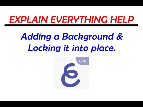 Explain Everything Help - How to add a background.