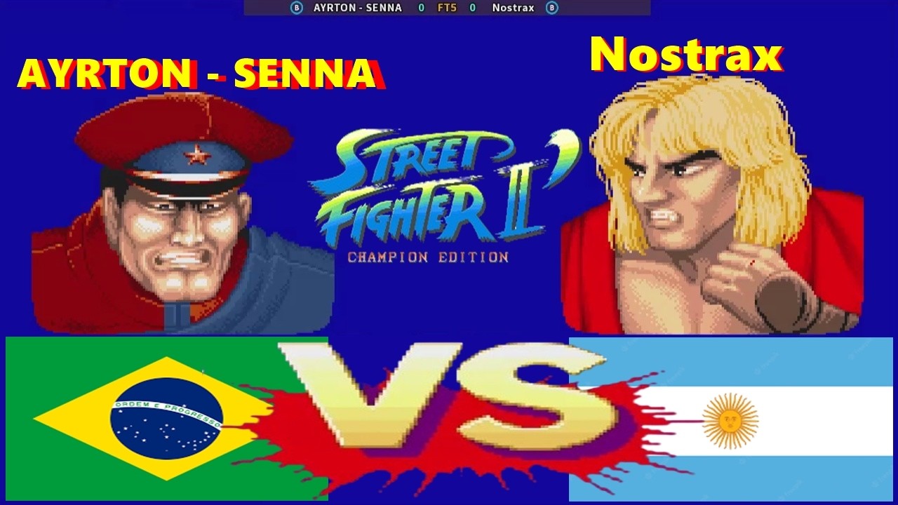 Street Fighter II' - Champion Edition- AYRTON - SENNA vs Nostrax FT5