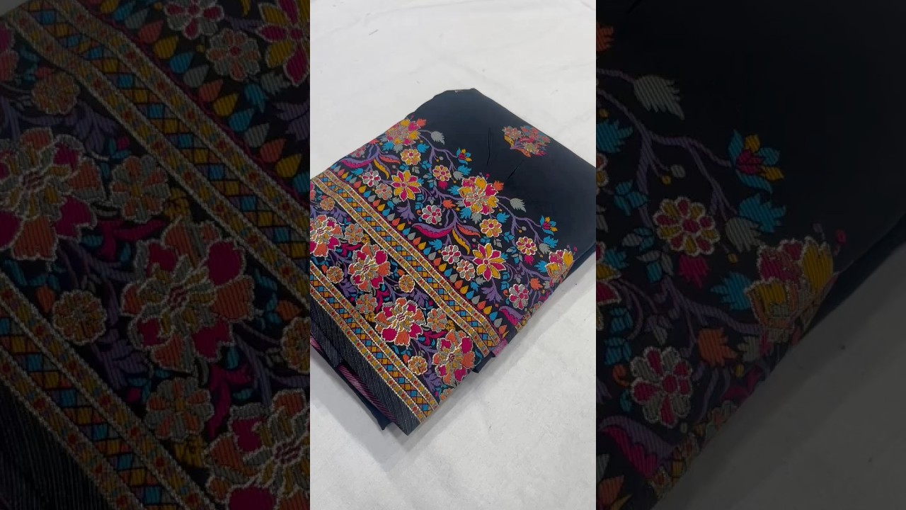 Pashmina Kashmiri Meenakari Silk Saree