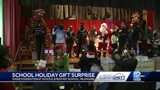 Holiday Gift Surprise At Hayes Elementary School