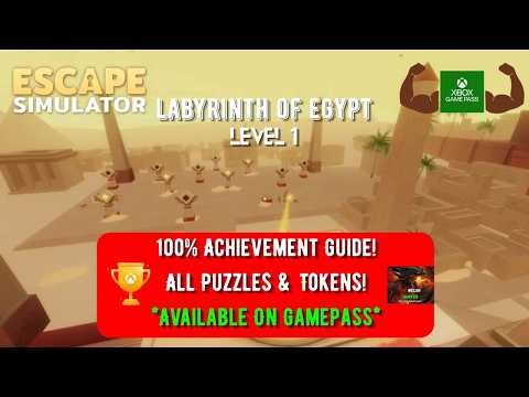 Escape Simulator - Labyrinth of Egypt (L1) - All Levels & Tokens - 100% Achievement Guide!