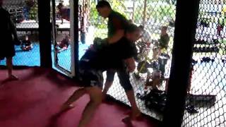 David Menne instructs a MMA class at Tiger Muay thai Camp Pt.1