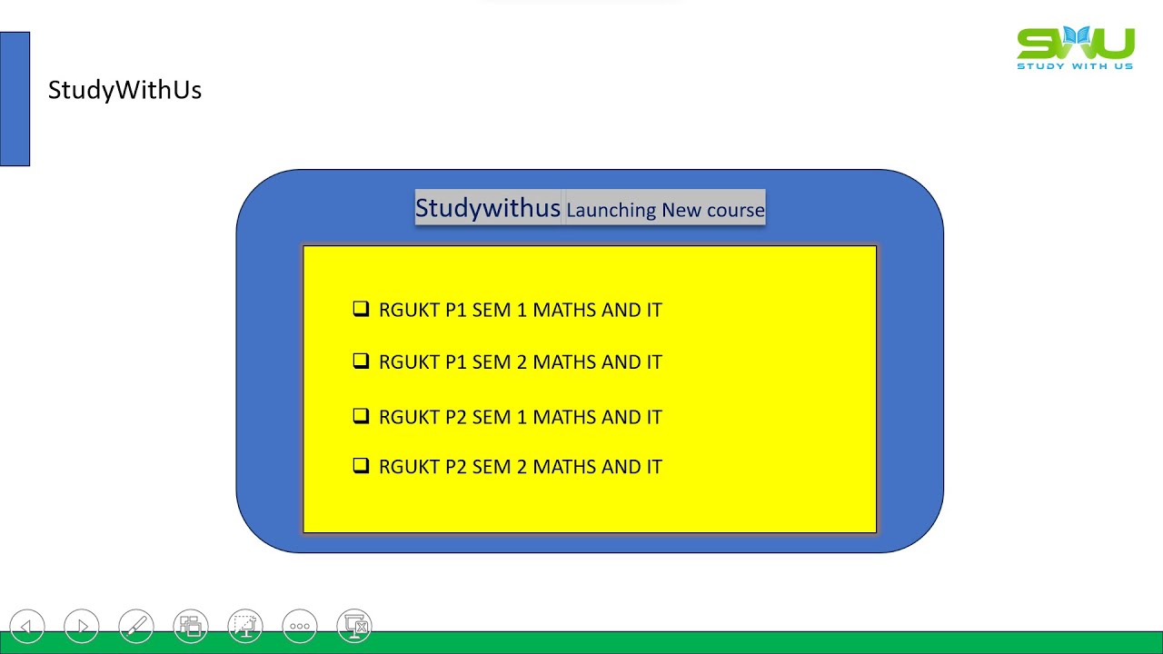 RGUKT PUC SPECIAL COURSE UPDATE STUDYWITHUS || SWU || CODESPRINT - YouTube