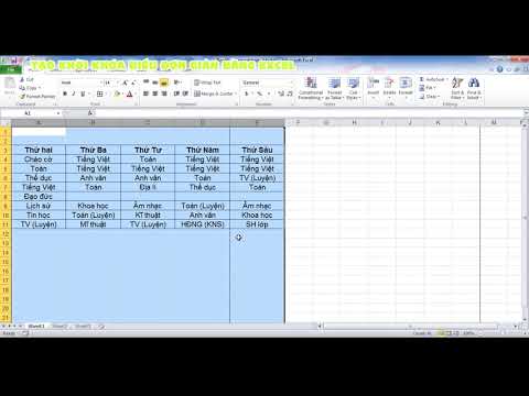 Video CÁCH TẠO THỜI KHÓA BIỂU ĐƠN GIẢN BẰNG EXCEL - youtube