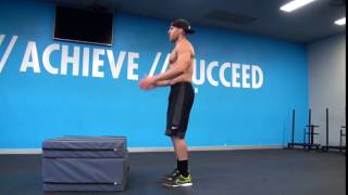 Linear box jump with triple extension (Bilateral)