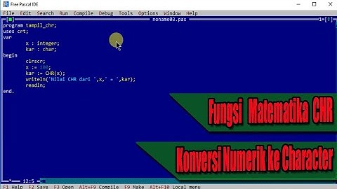 PROGRAM #26 MENGGUNAKAN FUNGSI CHR DALAM PENGOPRASIAN MATEMATIKA PASCAL