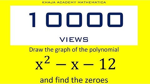 Draw the graph of a polynomial (x2-x-12) PART-01