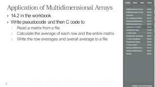 11 - Multidimensional Arrays