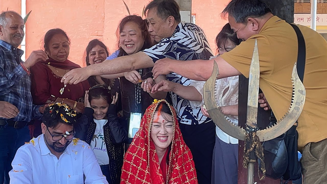 Mandir mein Hui￼ shaadi 💍 Indian boy and Taiwan girls 💝￼￼