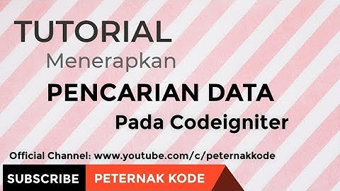 🔎 SEARCHING CODEIGNITER PHP