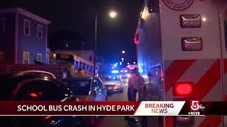 4 injured in crash involving school bus