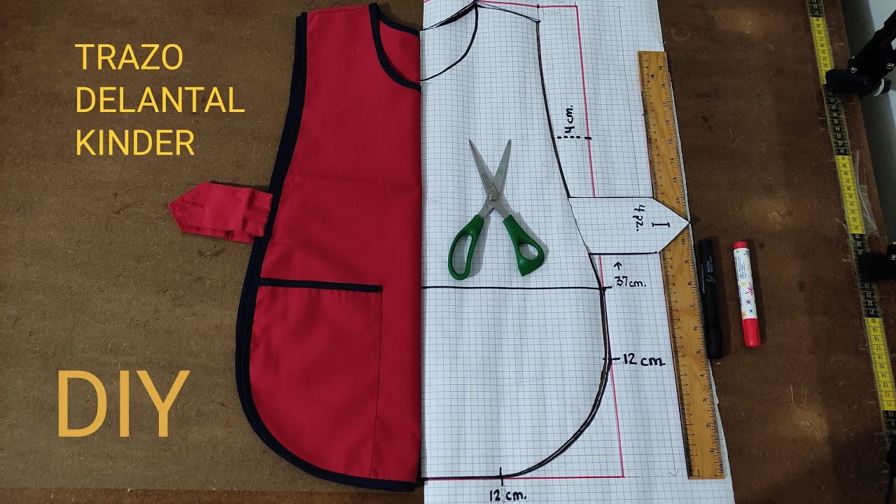 Patrón para coser un delantal infantil