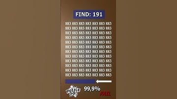 Find 191 where? | Brain Teaser IQ Test #shorts #different #puzzles #opticalillusion