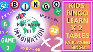 Bingo Game For Kids - 2x Times Tables Edition (Game 2)