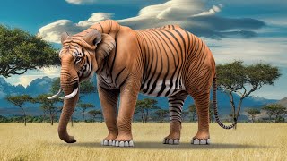 TIGER and ANIMALS Hybrids | Rhino, Elephant, Giraffe