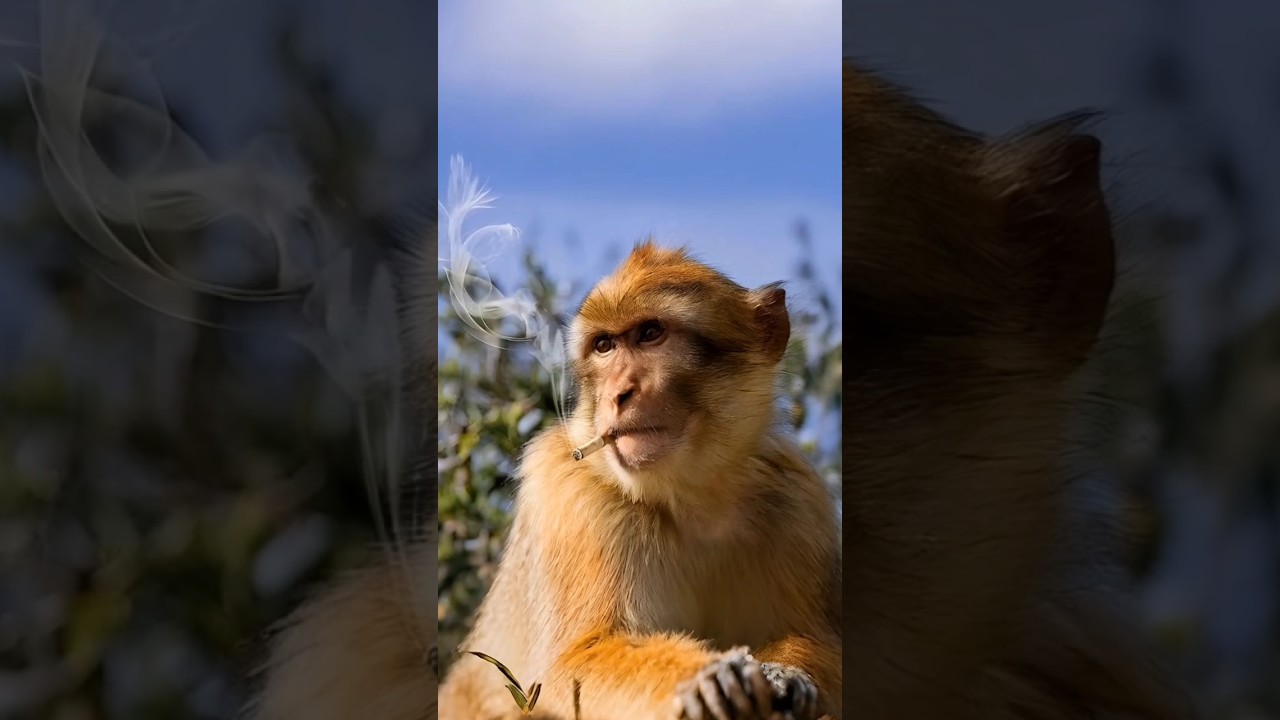 Cute Monkey | Smoking Short |  Funny Movement! 