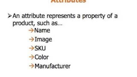Magento - Attributes And Attribute Sets