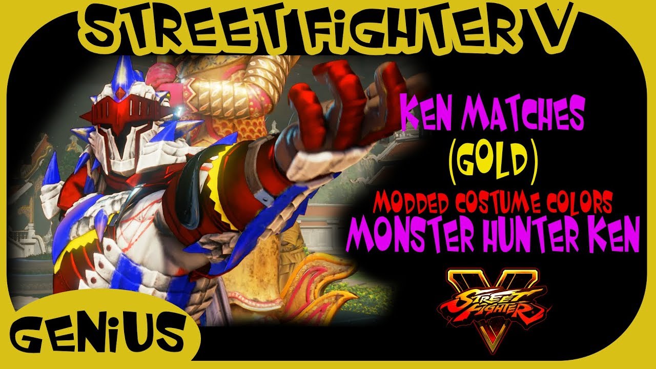 SFV - Matches | Ken vs Akuma (Monster Hunter Costume with modded colors)