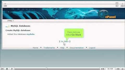 Cum sa cream o baza de date MySQL in cPanel