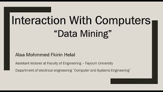 Lecture 9 Data Mining Chapter 8: Classification