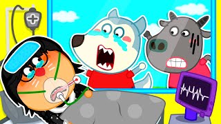 Please Get Better, Wednesday! Baby Got a Boo Boo 🐺 Funny Stories for Kids @LYCANArabic