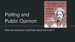 Public Opinion and Polling 2 0